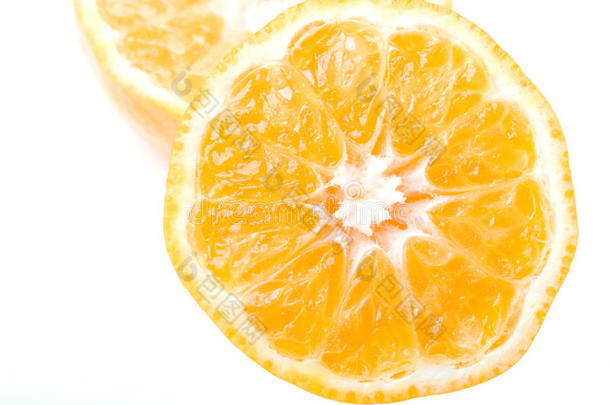 新鲜多汁美味成熟的克莱门汀柑橘类水果