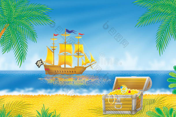 海盗船和宝箱