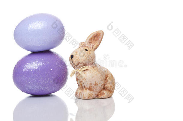 复活节彩蛋可爱的小兔子