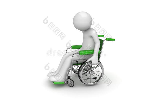 轮椅上的残疾人