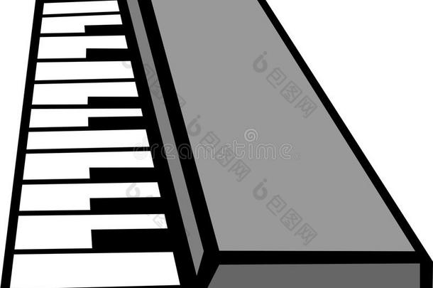 音乐键盘矢量图