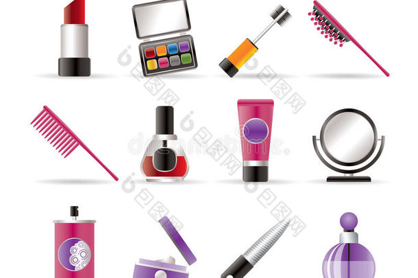 美容、化妆和化妆图标