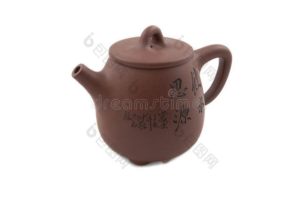象形纹饰棕色茶壶