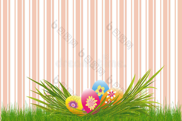 复活节彩蛋粉色条纹