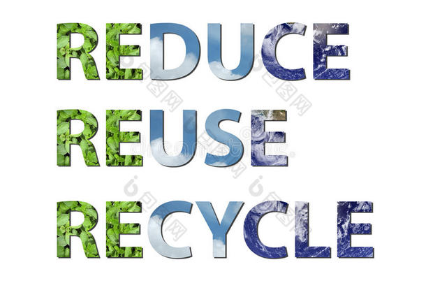 减少、再利用、循环利用土、水、空气