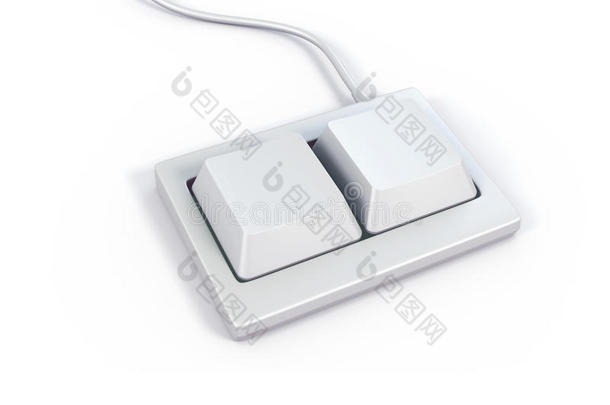 白色键盘三维模型