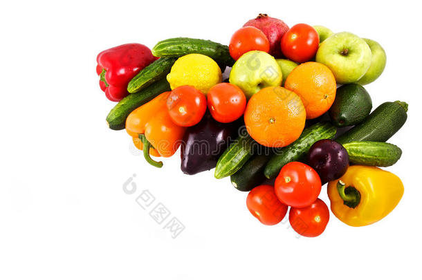 白色蔬菜和水果
