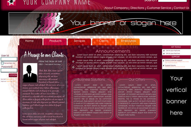 公司主页网站模板