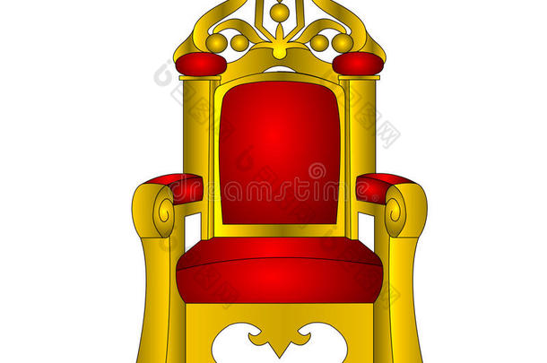 国王的宝座，红色和柔软，