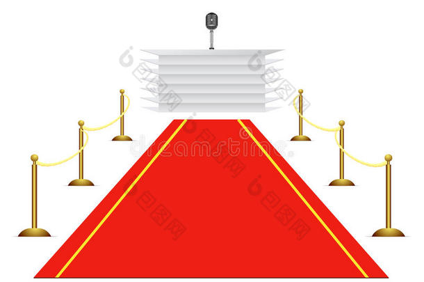 白色背景的论坛红毯