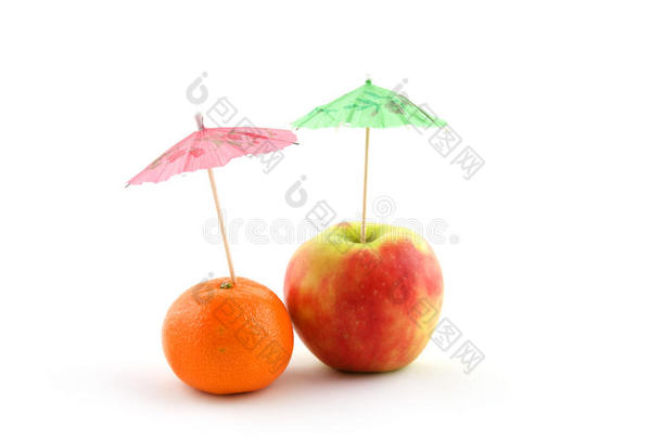 水果装饰伞