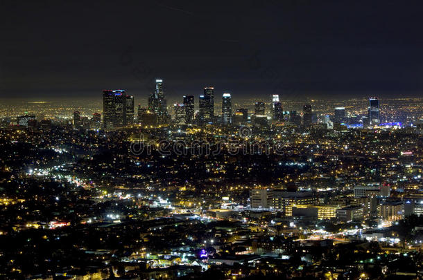 洛杉矶市中心的天际线