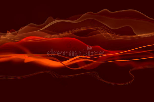 抽象的红波，烟雾背景纹理