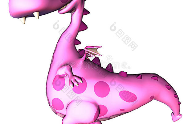 步行粉红龙宝宝恐龙