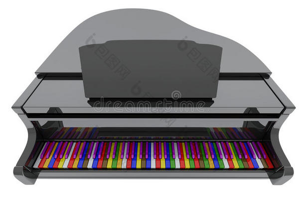 彩色键大钢琴