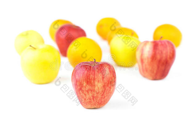 苹果和水果的混合物