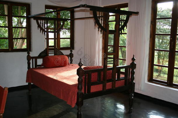 非洲典型的桑给巴尔单人床房