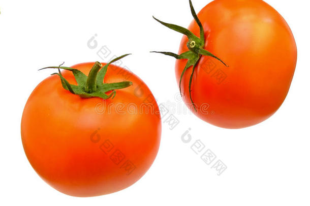 两个熟番茄