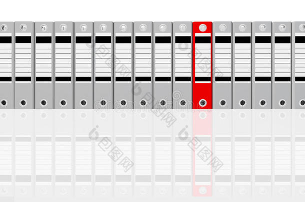 集团办公室文件夹灰色和红色