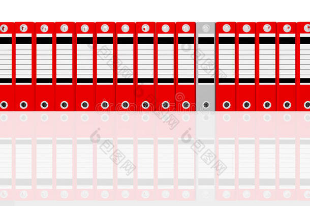 集团办公室文件夹灰色和红色