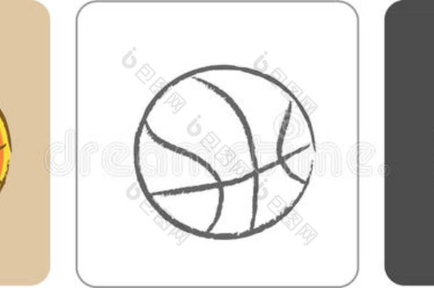 篮球色彩素描
