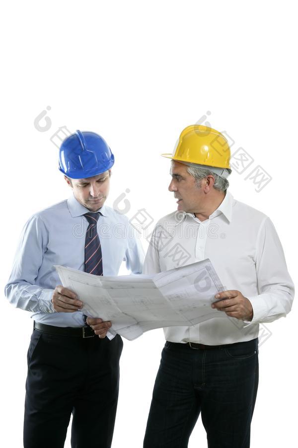 工程师建筑师两个专业团队计划图片-包图网企业站