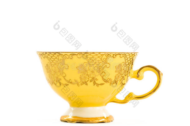 复古黄茶杯