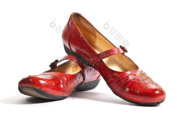一双红布鞋