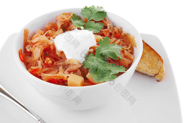 白碗红菜汤
