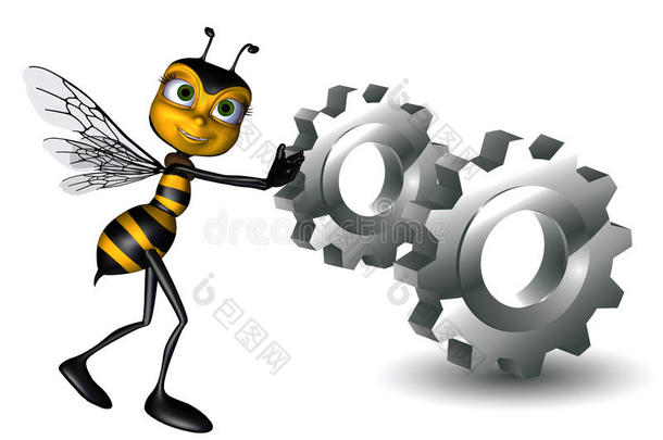蜜蜂在推动引擎