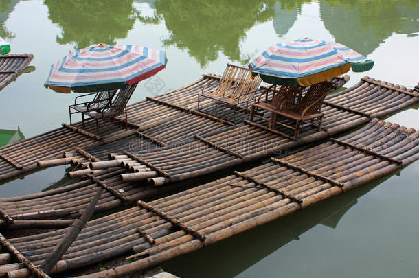 竹筏，中国