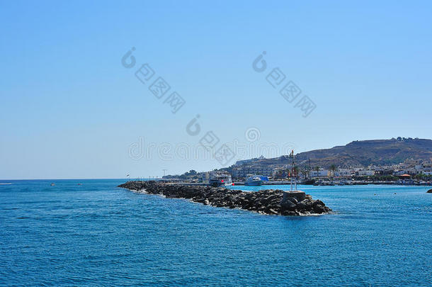希腊城镇美丽的港口