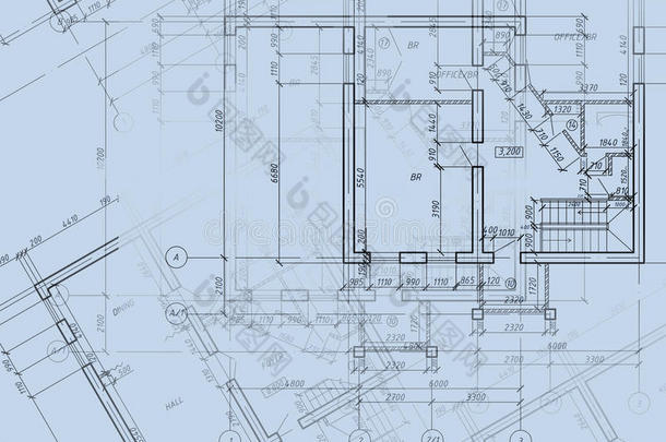 蓝图<strong>cad</strong>建筑平面图