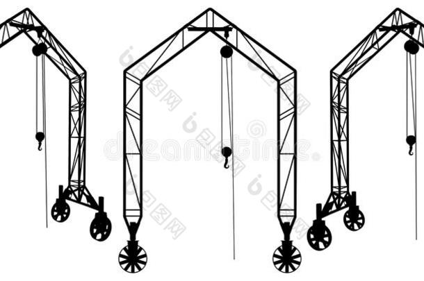提升施工起重机矢量03
