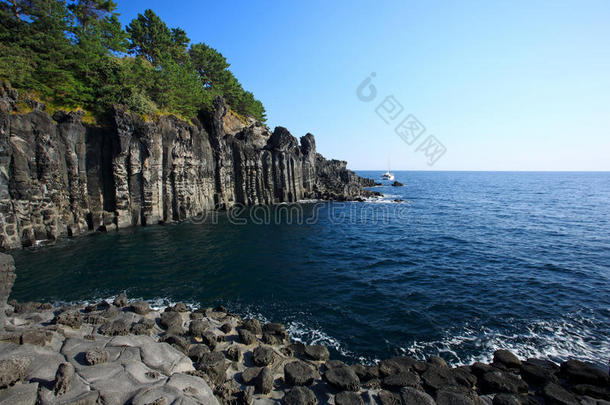 济州火山岛蓝海