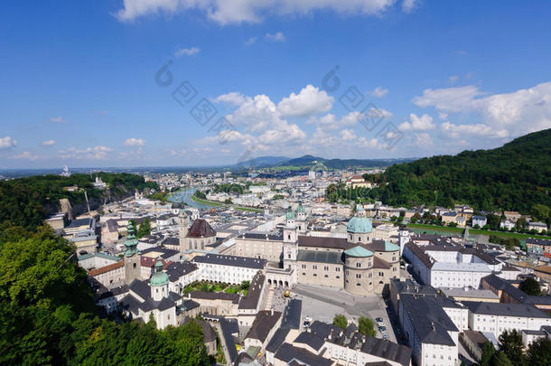 从hohensalzburg<strong>城堡</strong>到澳大利亚萨尔茨堡的<strong>景色</strong>