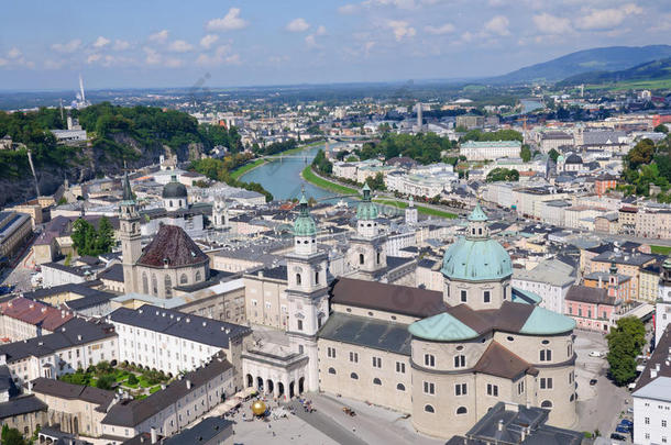 从hohensalzburg城堡到澳大利亚萨尔茨堡的景色