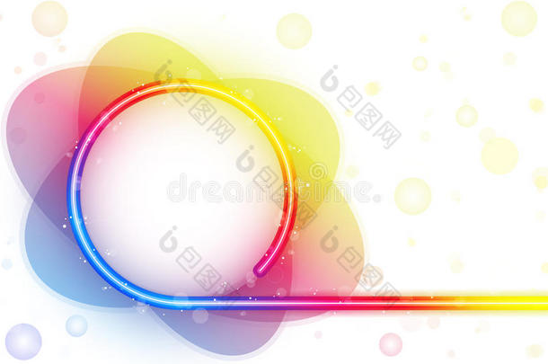 彩虹圆形边框