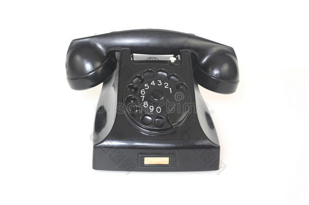 黑色古董电话机