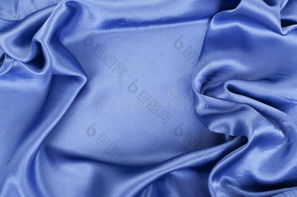光滑雅致的蓝色丝绸