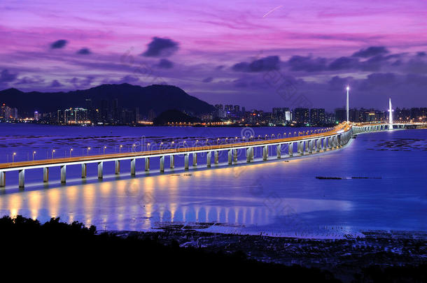 深圳湾大桥夜景