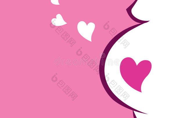 心形孕妇图标（粉色）