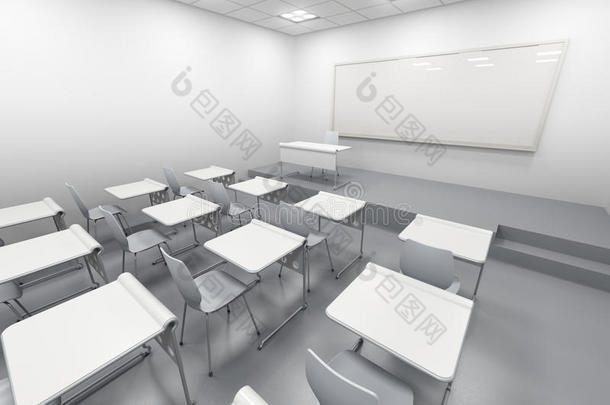 现代白色教室