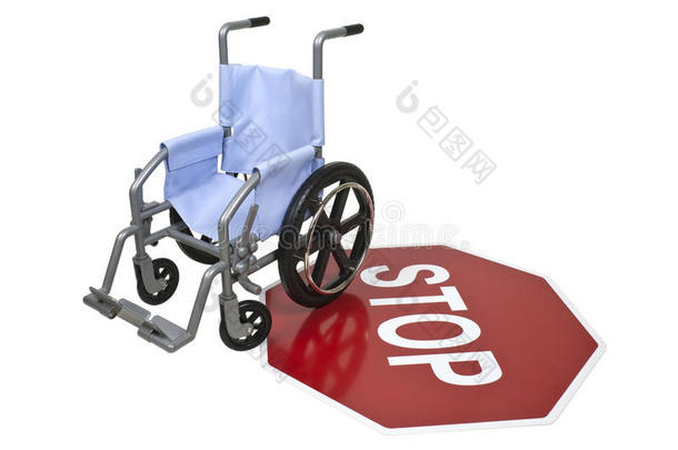 轮椅和<strong>停车标志</strong>