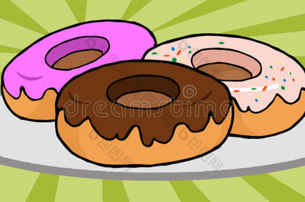 甜甜圈插图