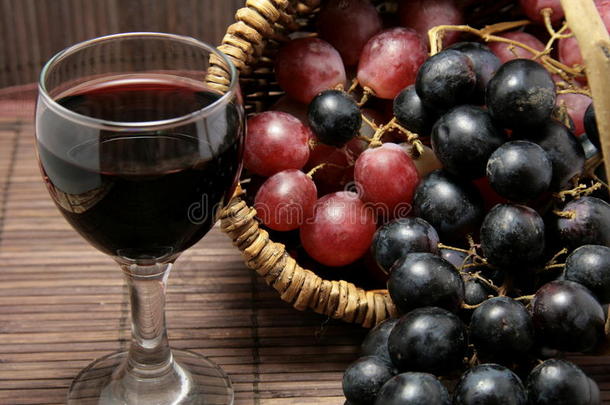 品尝葡萄和红酒