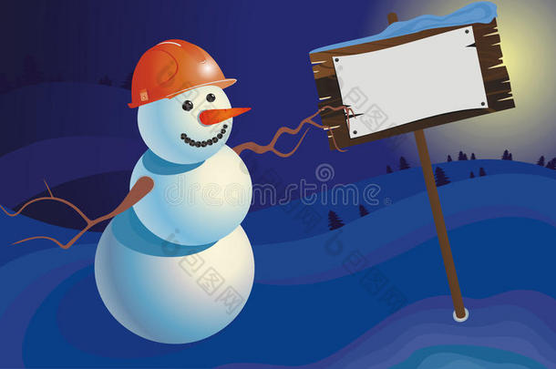 冬季景观雪人建造师