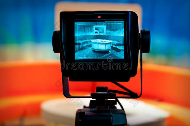 电视演播室-摄像机取景器