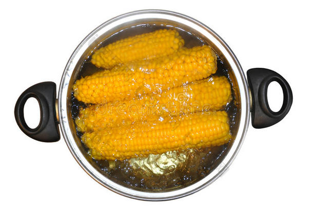 平底锅里的玉米
