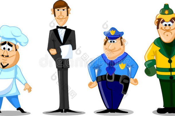 包括警察等在内的一系列不同职业
